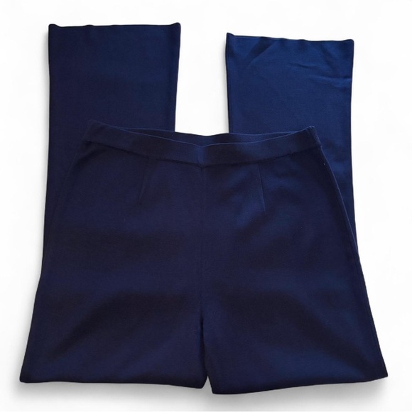 Misook Knit Pull On Pants Sz XL Boot Cut Navy Stretch Work Office Professional - Picture 3 of 5